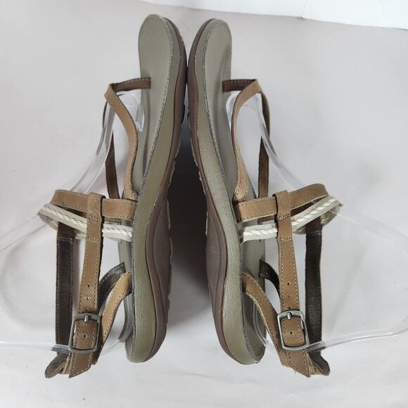 Chaco Bronze‎ Maya li Leather Slingback Thong Sandals Java Brown Women's 8 - Picture 3 of 10